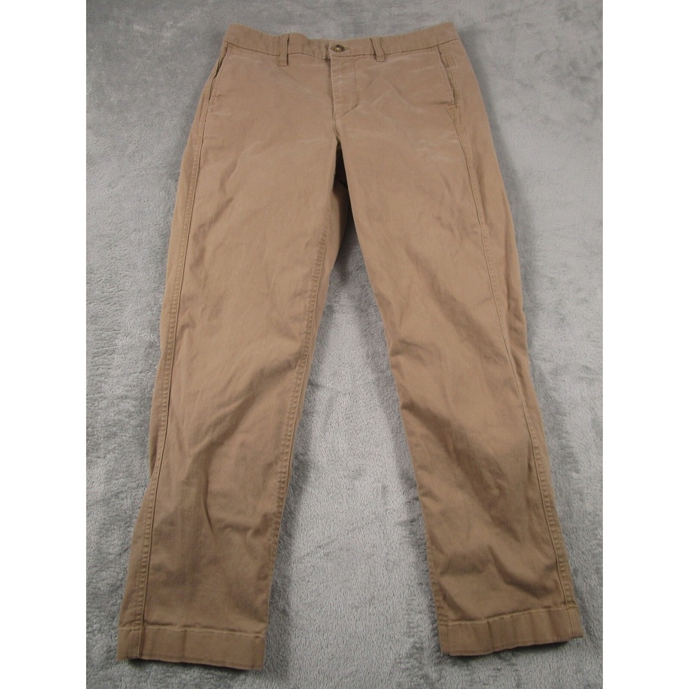 J Crew Pants Womens 4 Brown Preppy Pockets Stretch Cotton High Rise Girlfriend‎
